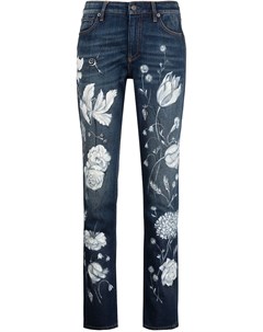 Узкие джинсы с цветочным принтом Ralph lauren collection