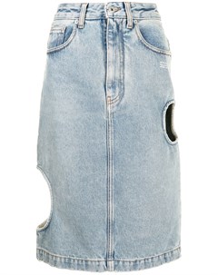 Джинсовая юбка с вырезами Off-white