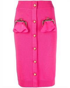 Трикотажная юбка с накладными карманами Moschino
