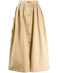 Плиссированная юбка на пуговицах Erika cavallini