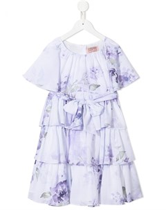 Многослойное платье с цветочным принтом Marchesa notte mini