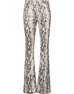 Расклешенные брюки со змеиным принтом Alessandra rich