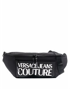 Поясная сумка из искусственной кожи с логотипом Versace jeans couture