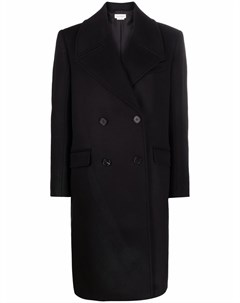 Двубортное пальто из смесовой шерсти Alexander mcqueen