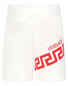 Спортивные шорты с логотипом и узором Greek Key Versace kids