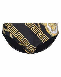 Плавки с логотипом и узором Greca Versace