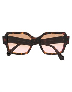 Массивные солнцезащитные очки черепаховой расцветки Roberto cavalli