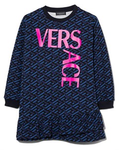 Платье толстовка с монограммой Versace kids