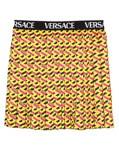 Плиссированная мини юбка La Greca Versace kids