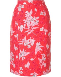 Жаккардовая юбка карандаш с цветочным узором Delpozo