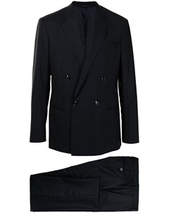 Полосатый костюм с двубортным пиджаком Giorgio armani
