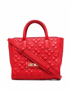 Стеганая сумка тоут с логотипом Love moschino
