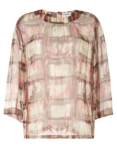 Прозрачная блузка 1998 го года с принтом Chanel pre-owned