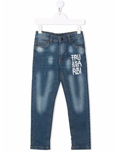Прямые джинсы средней посадки Trussardi junior