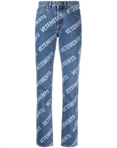 Укороченные джинсы с логотипом Vetements