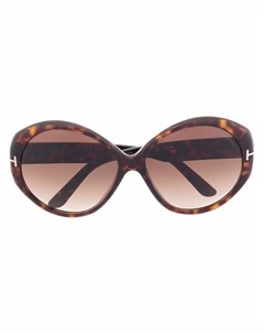 Солнцезащитные очки в оправе черепаховой расцветки Tom ford eyewear