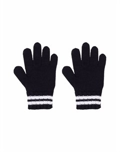 Полосатые перчатки с нашивкой логотипом Moncler enfant