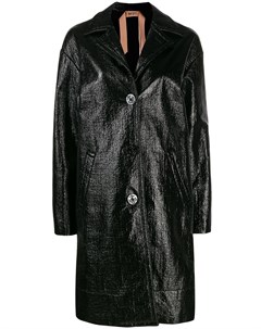 Однобортное пальто с жатым эффектом Nº21