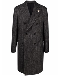 Двубортное пальто строгого кроя Lardini