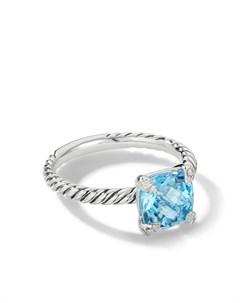 Серебряное кольцо Chatelaine с топазом и бриллиантами David yurman