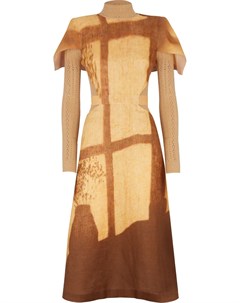Многослойное платье миди Fendi