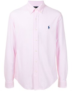 Рубашка в тонкую полоску с вышитым логотипом Polo ralph lauren