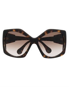Солнцезащитные очки в массивной оправе черепаховой расцветки Gucci eyewear