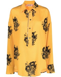 Блузка с цветочным принтом и цепочкой Nº21