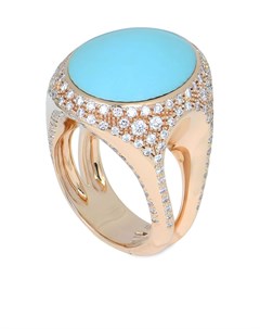 Кольцо Cherie из розового золота с бирюзой и бриллиантами Chantecler
