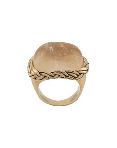 Позолоченное плетеное кольцо Babylone с кристаллом Goossens