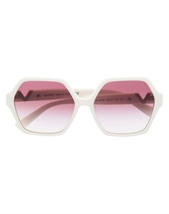 Солнцезащитные очки в шестиугольной оправе с логотипом VLogo Valentino eyewear