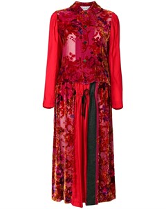 Плиссированное платье с цветочным принтом Comme des garçons pre-owned