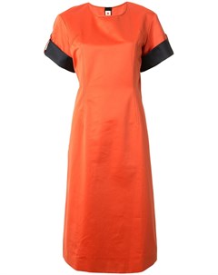 Платье прямого кроя с контрастными вставками Marni