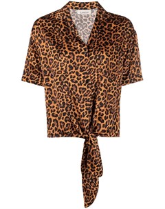 Рубашка с леопардовым принтом и завязками Laneus