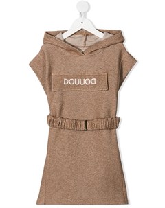 Платье с капюшоном и нашивкой логотипом Douuod kids