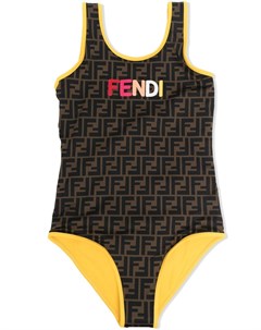 Купальник с логотипом FF Fendi kids