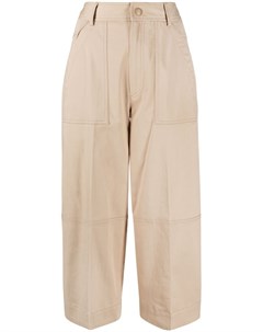 Укороченные брюки со вставками Moncler