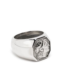 Декорированное серебряное кольцо печатка Emanuele bicocchi