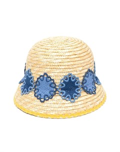Соломенная шляпа с вышивкой Mi mi sol