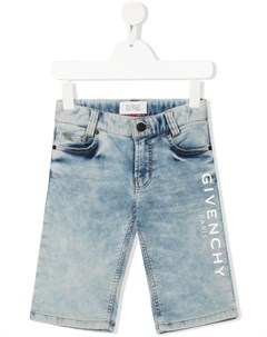 Джинсовые шорты с логотипом Givenchy kids