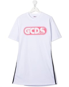 Платье футболка с короткими рукавами и логотипом Gcds kids