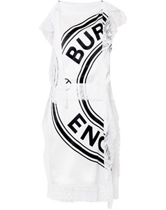 Платье миди с кружевом и логотипом Burberry