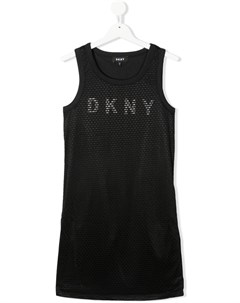Сетчатое платье с логотипом Dkny kids