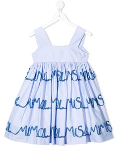 Поплиновое платье с вышитым логотипом Mi mi sol