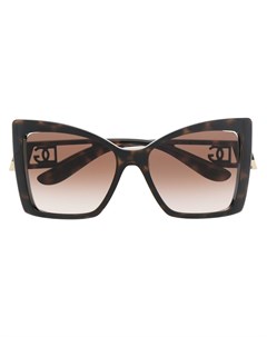 Солнцезащитные очки черепаховой расцветки с логотипом Dolce & gabbana eyewear