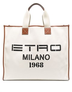 Объемная сумка шопер с логотипом Etro