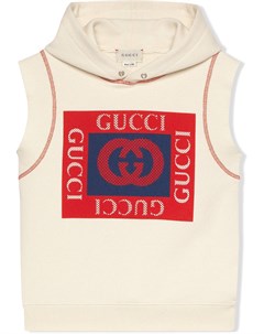 Худи без рукавов с логотипом Gucci kids