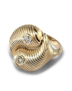 Кольцо Yin Yang из желтого золота с бриллиантами Retrouvaí