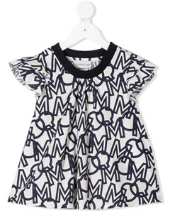 Блузка с оборками и логотипом Moncler enfant