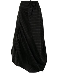 Жаккардовая юбка с драпировкой и логотипом Sankuanz